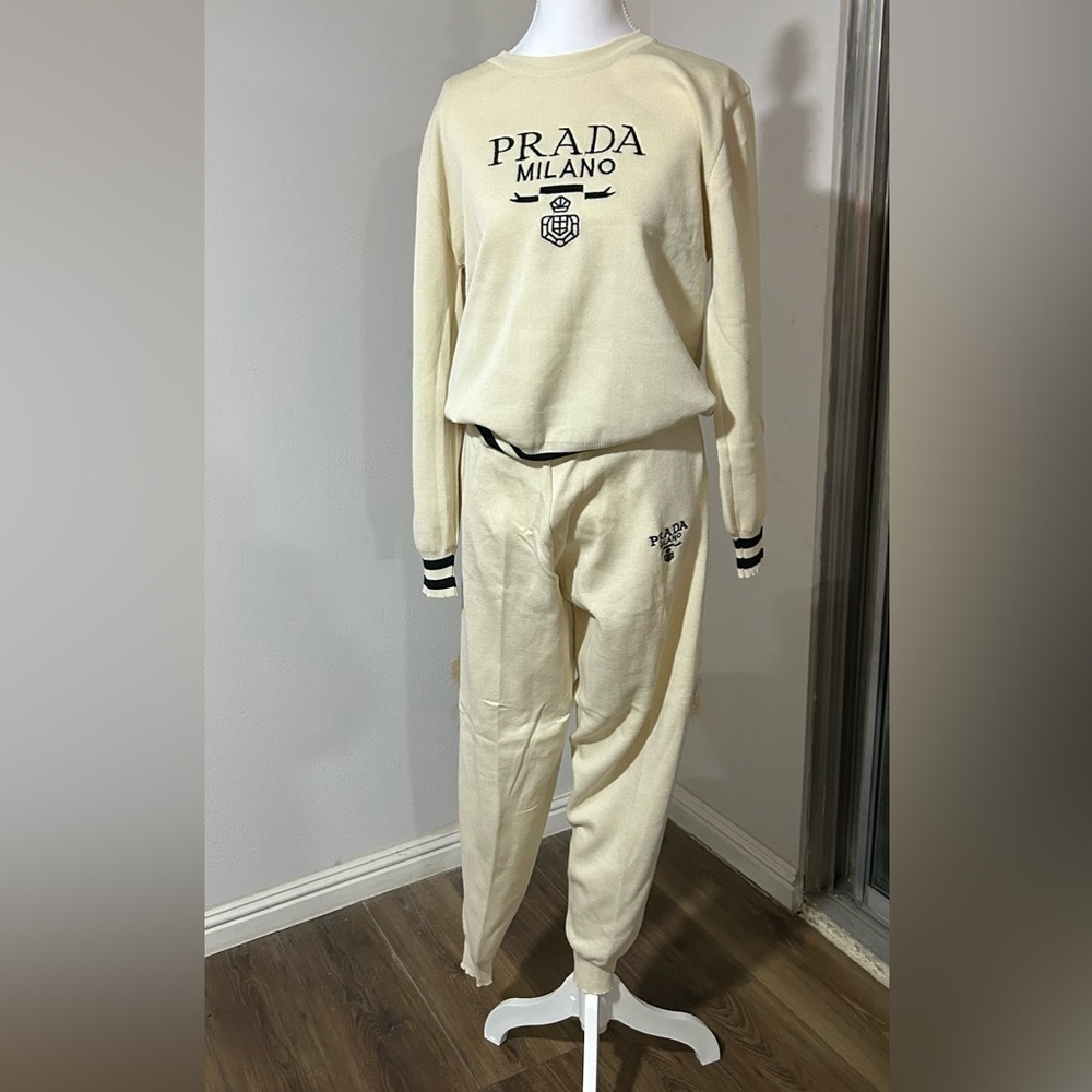 Cream Tracksuit Set